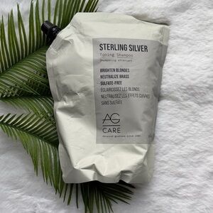 NEW AG Haircare Sterling Silver Toning Shampoo Brightens Blondes Refill 1L